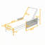 Ensemble de 2 chaises longues réglables en osier avec coussins-2034920166