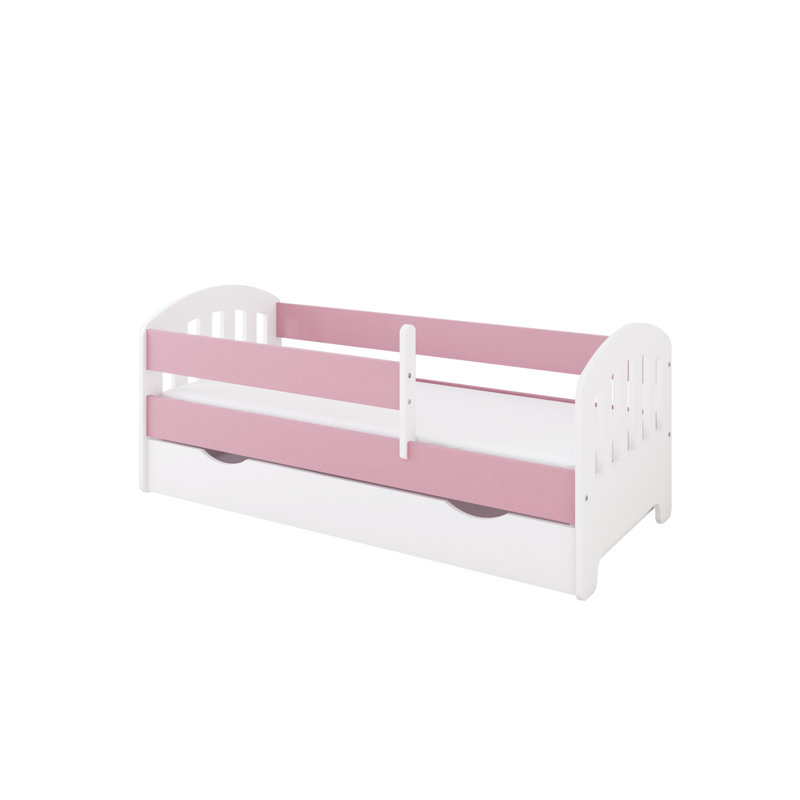 Larkin Cabin Bed with Storage Included, 70 x 140 cm, Pink