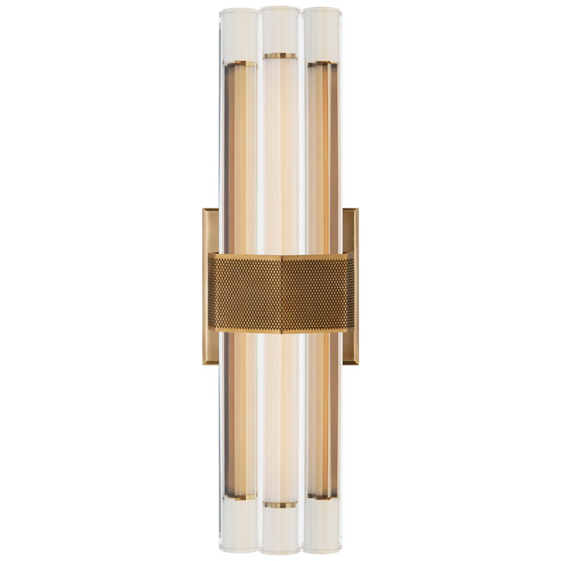 Fascio 1 - Light LED Armed Sconce, Antique Brass