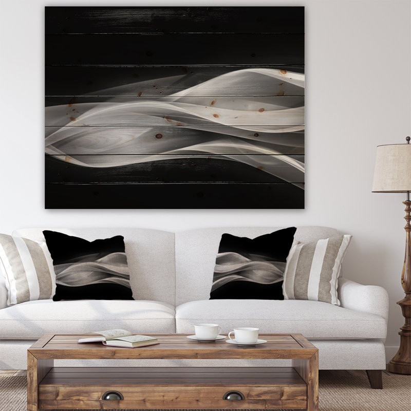 Corwin Abstract 'Glittering Silver Pattern' Graphic Art, 36" H x 46" W x 0.78" D, Wood