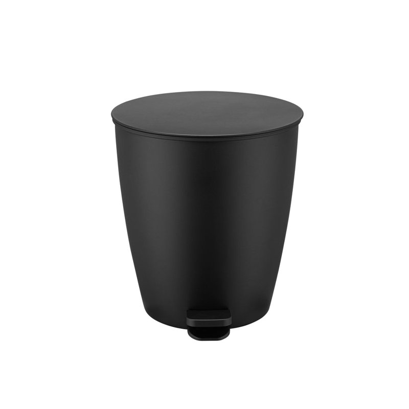 AVA Pedal Bin Wastepaper Basket - Black - 3 Liter, Black