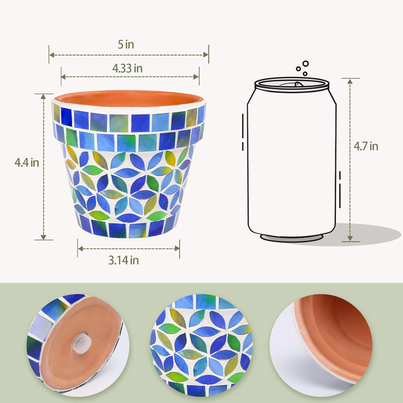 Petit pot à fleurs en céramique avec drainage
