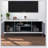 Mirrored TV Stand Mirror Doors with Open Storage