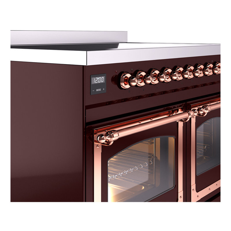 ILVE Nostalgie II Noblesse 40 in Induction Range, Burgundy/Copper