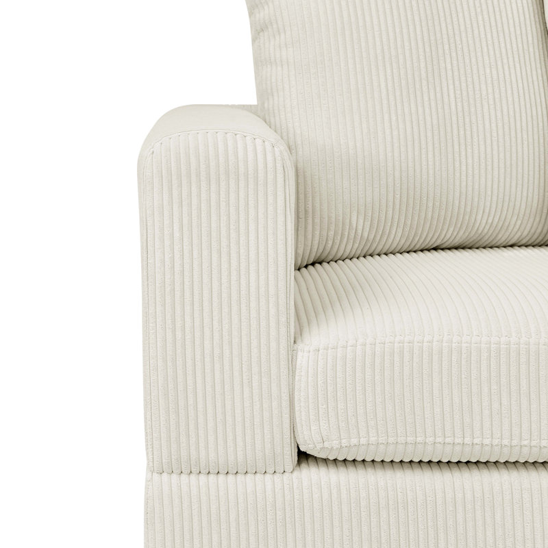6 - Piece Corduroy Sectional With Cozy Upholstery, Ideal For Small Spaces, Low Profile Legs Maximize Legroom, 116.5 In Width Modern Design, Engineered Wood Base, 36 Height