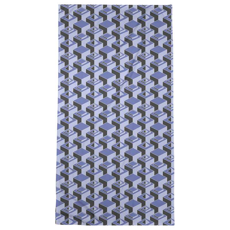 Jordao Bath Towel, Light Blue/Black