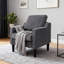 Chaise d'appoint confortable et de soutien avec coussin rembourré épais, idéale pour la détente et les intérieurs modernes-1752053912