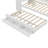 Twin Size Daybed with Trundle, Wood Frame, Storage Drawers & Side Shelves, Desk Included, No Spring Box, White-117167255-117167254