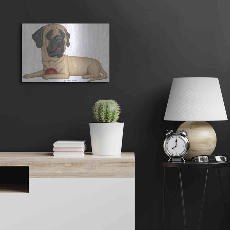 «Mastiff Red Ball» par Danny Gordon, H 16 po x l 24 po