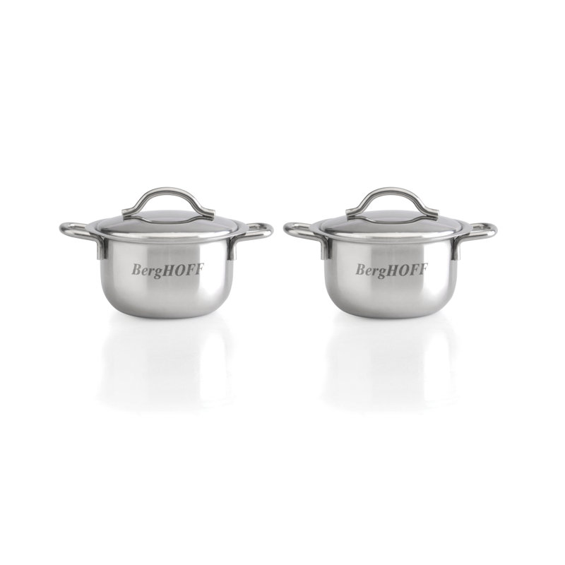 Mini pots à couvercle en acier inoxydable 18/10 2,5 oz BergHOFF