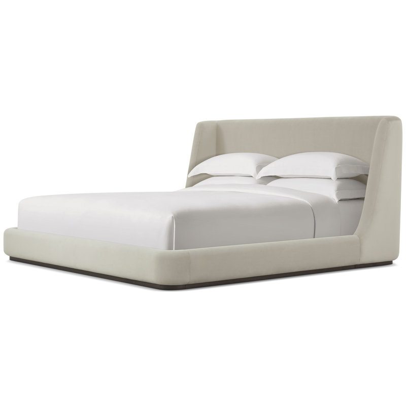 Lisbon Upholstered Wingback Bed