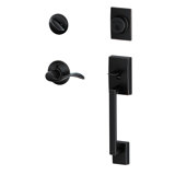 Century Handleset with Deadbolt and Accent Door Lever and Rosette