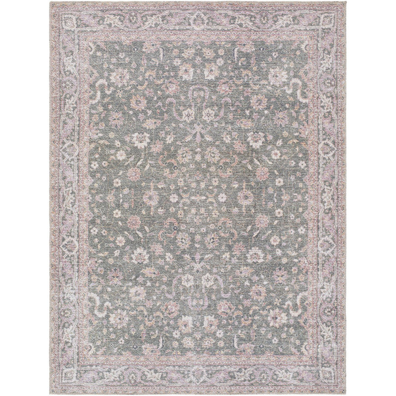 Angiela Machine Washable Indoor Rug, Rectangle 6'6" x 9'