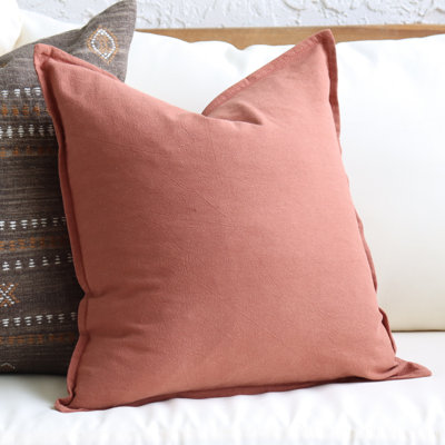  Housse de coussin en coton uni
