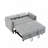 55" Two Seater Pull Out Sofa Bed, Adjustable Backrest With USB Ports, Two Side Pockets-1450168859