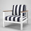 Fauteuil club d'extérieur en métal avec coussin Sunbrella Weston-743519901-579346467