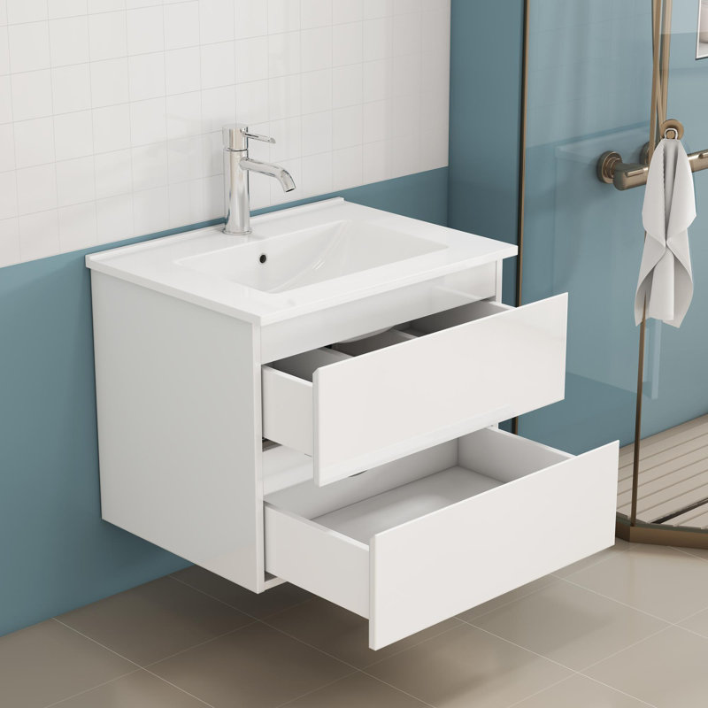 Meuble-lavabo de salle de bain avec lavabo, 24"