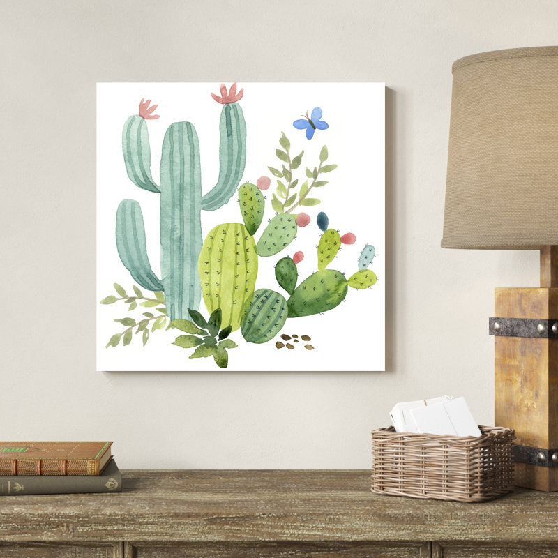 " Happy Cactus IV " by Jane Maday, 20" H x 20" W x 1" D