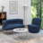 Berrier Boucle Swivel Barrel Chair-196968020