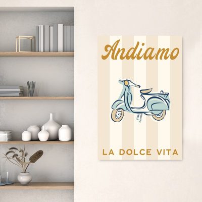 «Dolce Vita Scooter Classic Retro Vintage Summer», reproduction d'art mural