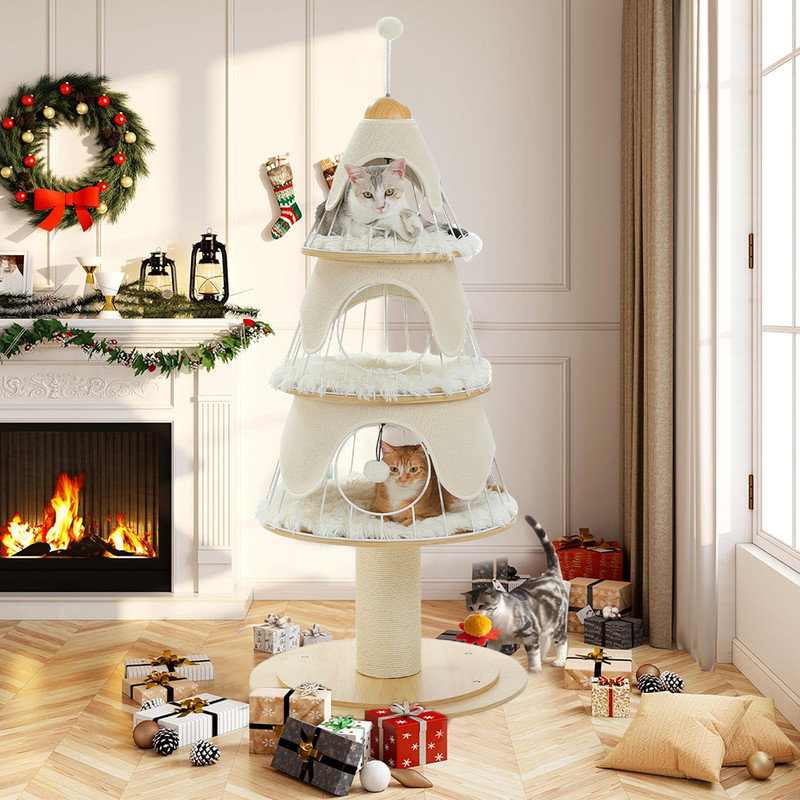 Grattoir pour arbre de Noël, Beige