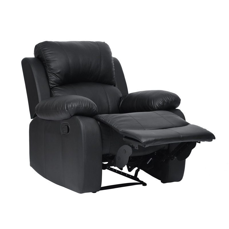 Heidimarie Faux Leather Club Chair, Black