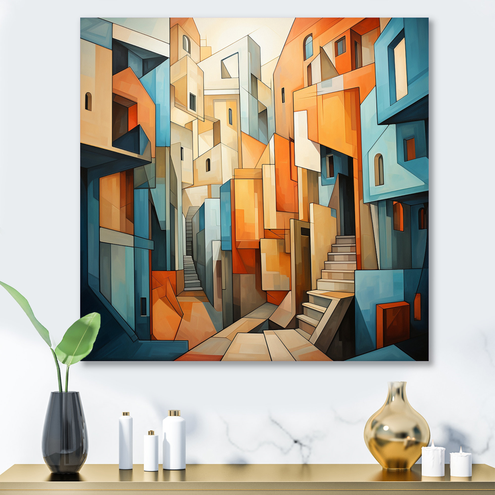 Winston Porter Cubism Art Multidimensional V - Landscapes Print on ...