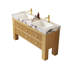 Meuble-lavabo double 60 po avec comptoir et lavabo en céramique 60 po