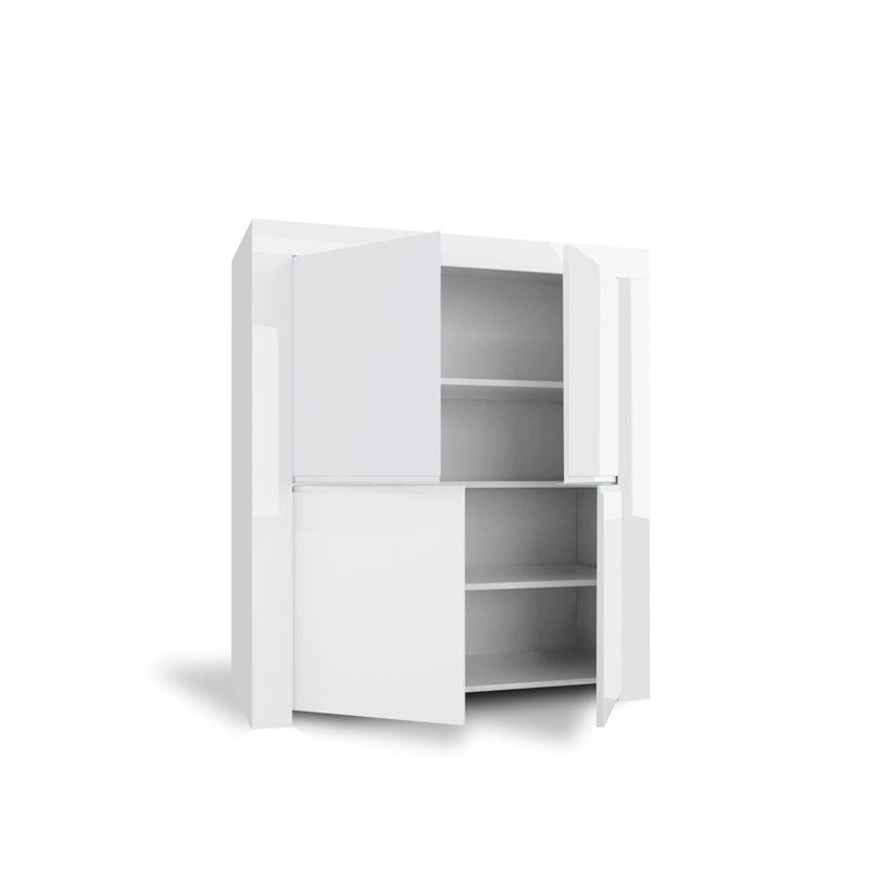 Ogrady 4 -Door 4 -Shelf Storage Cabinet
