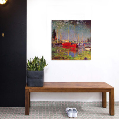 Argenteuil Classic Contemporary Lily Coastal Summer Wall Art Print by Claude Monet - 1 Piece Wrapped Canvas Wall Art
