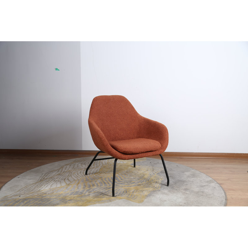 Upholstered Armchair, Rust