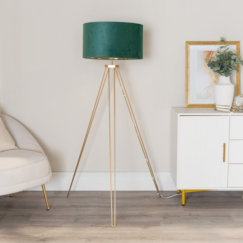Agustiniano 141cm Polished Traditional Floor Lamp, Green, No