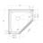 36 In. D X 36 In. W X 3.4 In. H Corner Drain Neo-Angle Shower Base Black, No Drain Kit