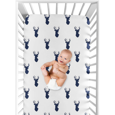 Stag Woodland Deer Fitted Crib Sheet