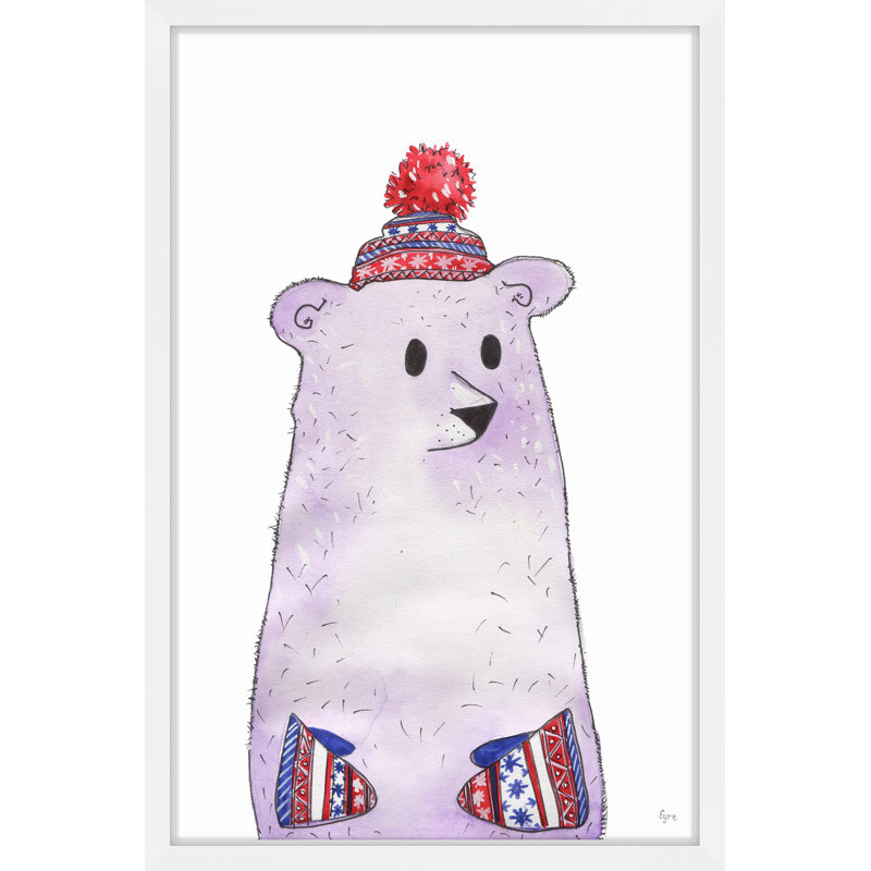 'Winter Bear' Framed Print, 20" W x 30" H x 1.5" D