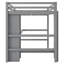 Lit mezzanine avec tablettes et bureau-719522488