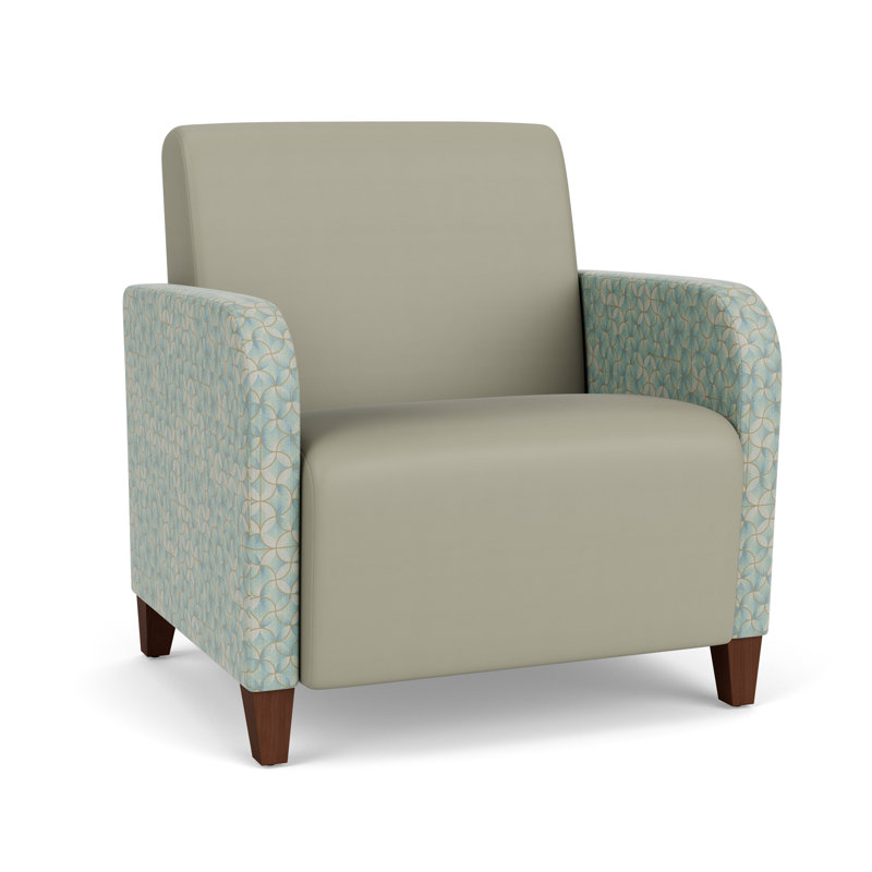 Fauteuil d'invité surdimensionné Siena, Walnut, Tour de guet Sentry / mousse kaléidoscope
