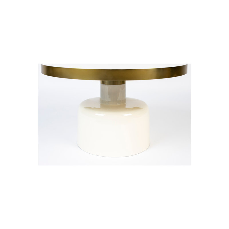 Glam Coffee Table, White, White