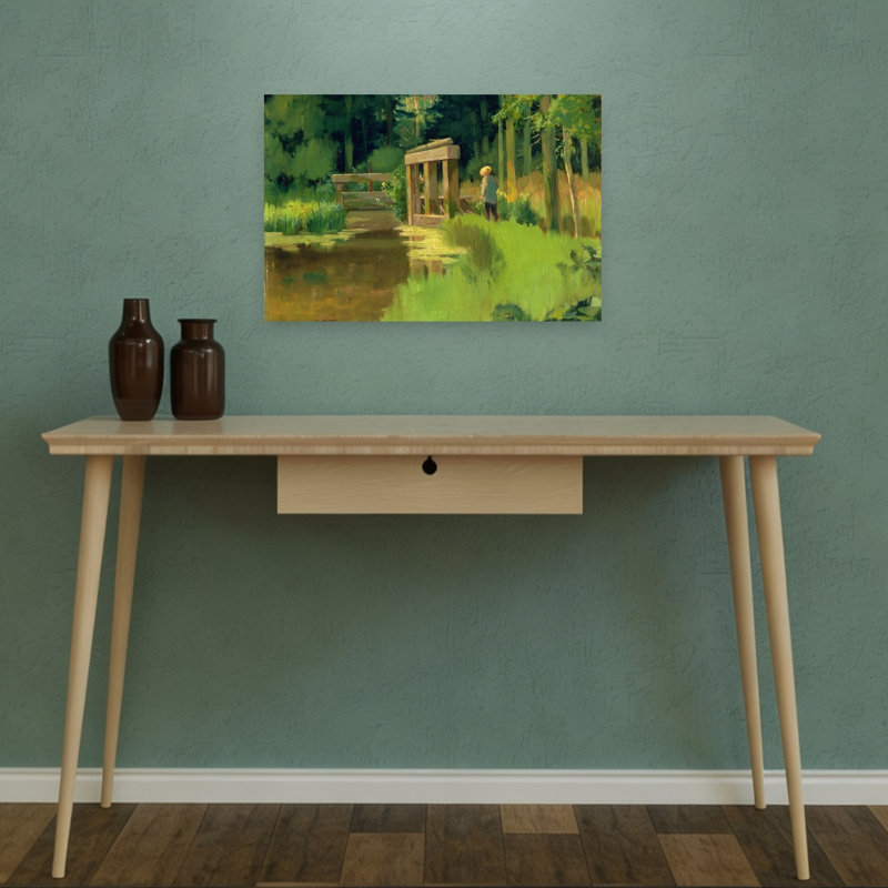 In A Park Impressionist Abstract Contemporary Landscape Wall Art Print, 30.48cm H x 45.72cm W