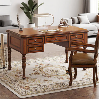  Bureau en bois massif American Retro
