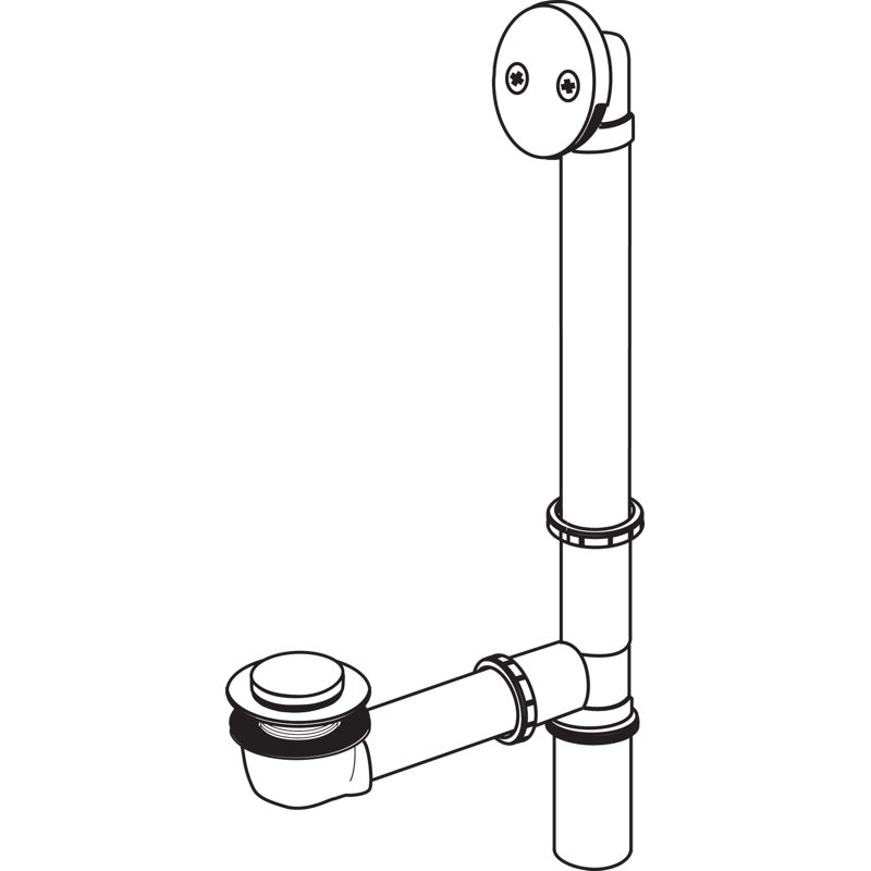 1.5" Leg Tub Drain with Overflow