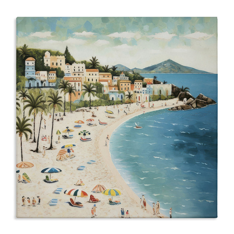 «Beach Water's Edge», art mural sur toile par Lazar Studio, H 30 po x l 30 po