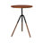 Solid Wood End Table, Modern Side Table with FSC Certified Wood & Knotted Metal Frame, Small Accent Couch Sofa Side Table for Living Room Bedroom, Walnut-105033482