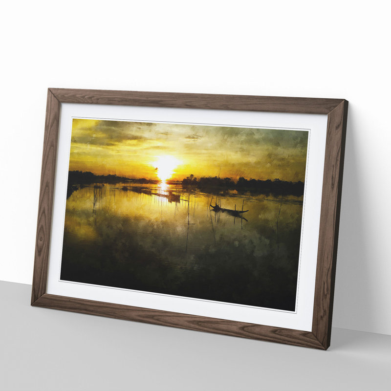 Fishing Boats in Bangladesh - Framed Print, Walnut Framed, 27cm H x 36cm W x 2cm D