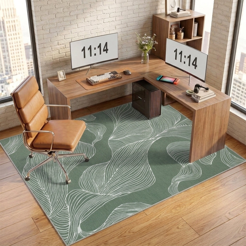 Protecteur de plancher de tapis de chaise et rehausseur de style pour les espaces de bureau à domicile ou de salle à manger