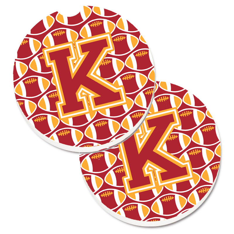 Sous-verre de football, K, Cardinal / or