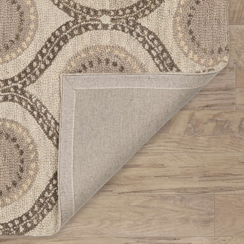 Medallion Grey Hand Tufted Wool Rug, Runner 2'6" x 8'