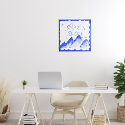Toile «Apres Ski» dans les tons de bleu, design par Lucille Price
