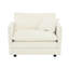Chaise en chenille blanche et décorative, structure en bois massif, tissu respirant, chaise de salon luxueuse, housse, ensemble moderne,