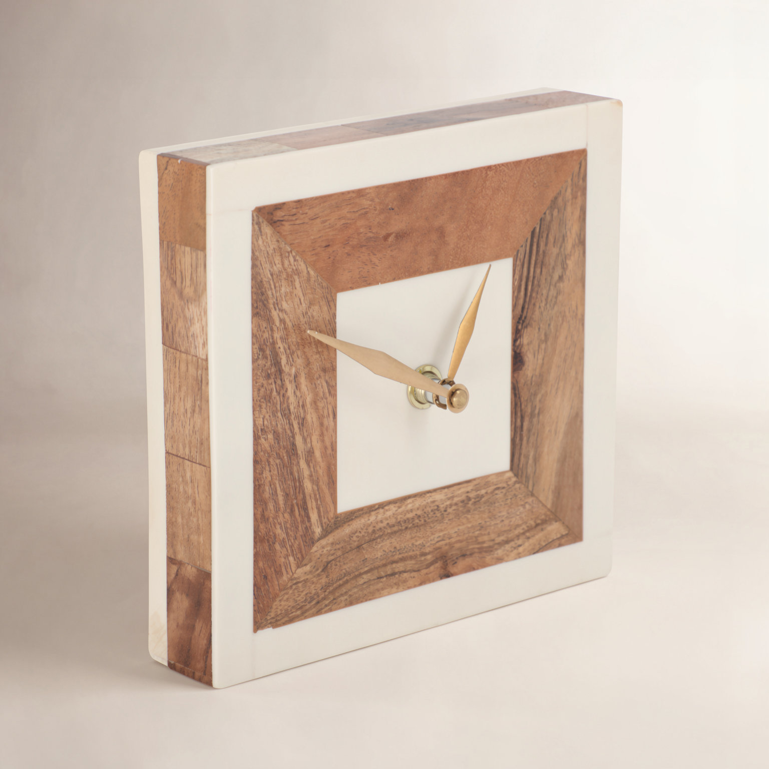 Clock with Wood Inlay